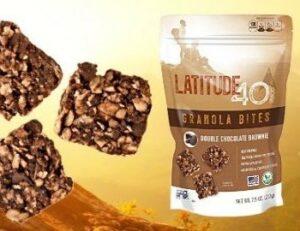 Double Chocolate Brownie Latitude 40 Snacks Granola Bites