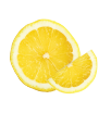 Lemon Crème flavor icon - whole lemon slice and half lemon slice