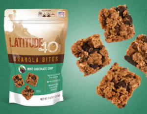 Mint Chocolate Chip Latitude 40 Snacks Granola Bites